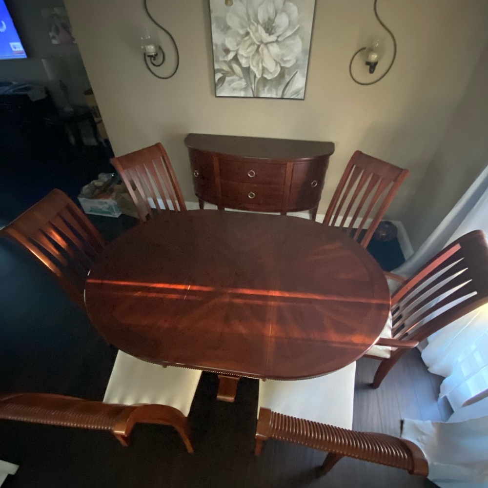 6 pieces Dining table set plus buffet - Picture 12 of 16